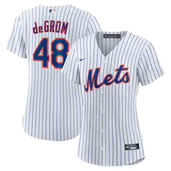 womens nike jacob degrom white new york mets home replica p